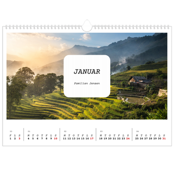 A3 Landskab Fotokalender — Den fulle historie
