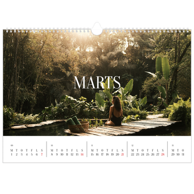 A3 Foto Kalender — Endeløs flugt [Marts]
