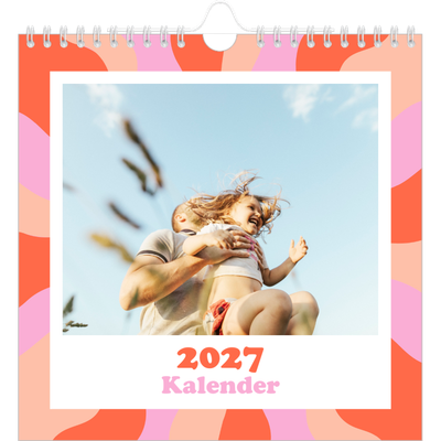Årskalender kvadratisk — Farveglad mønster [kalender forside]