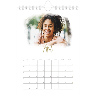 A5 Foto Kalender — Diffuse billederammer [April]