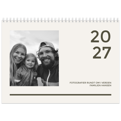 Fotokalender A4 dobbelt (30 x 40 cm) — Moderne og dristig [kalender forside]