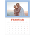 Fotokalender A4 dobbelt (30 x 40 cm) — Retro rammer [Februar]