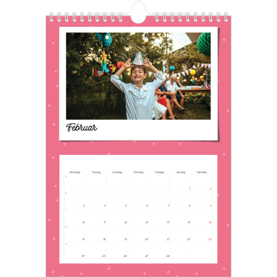 Fotokalender A4 (20 x 30 cm) — Farverige minder [Februar]