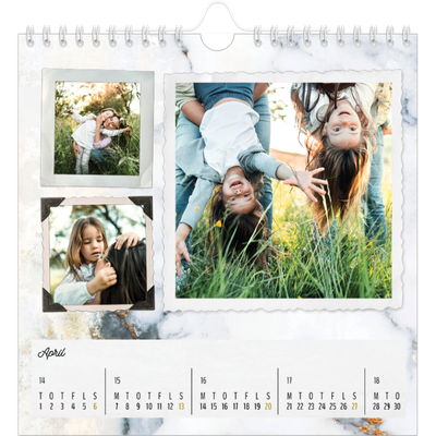 Årskalender kvadratisk — Vintage [April]