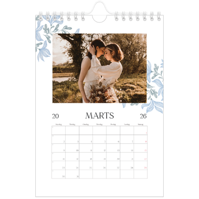 A5 Foto Kalender — Elegant blomstret [Marts]