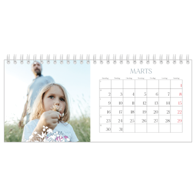 Bordkalendere — Blomstmotiv [Marts]