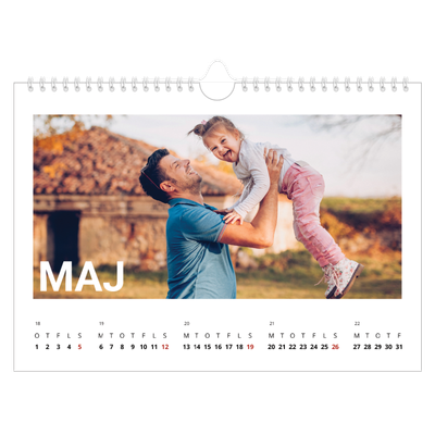 Fotokalender A4 — Stor måned [kalender forside]