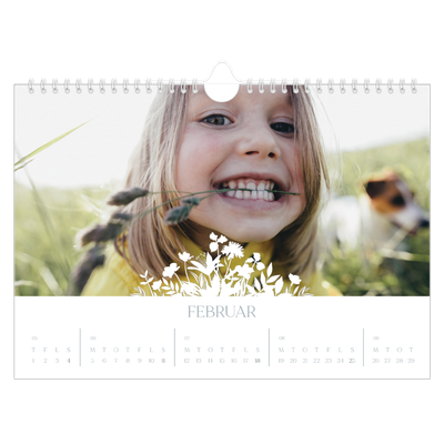 Fotokalender A4 — Blomstmotiv [Februar]