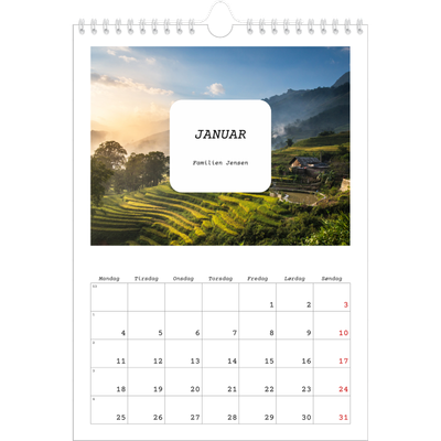Fotokalender A4 (20 x 30 cm) — Den fulle historie [Januar]