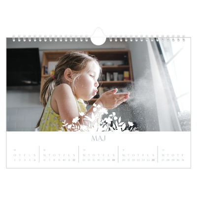 Fotokalender A4 — Blomstmotiv [kalender forside]