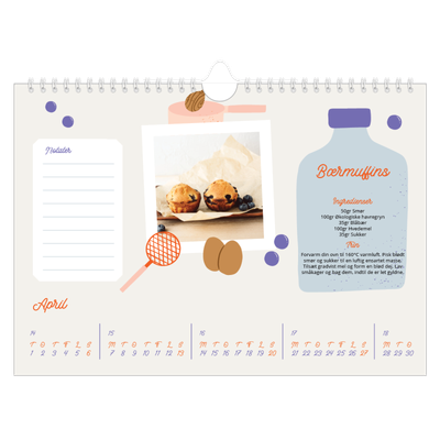 Fotokalender A4 — Året i opskrifter [April]