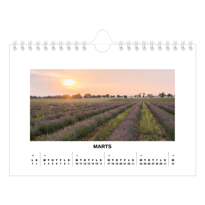 A5 Foto Kalender — Simpelt billede [Marts]