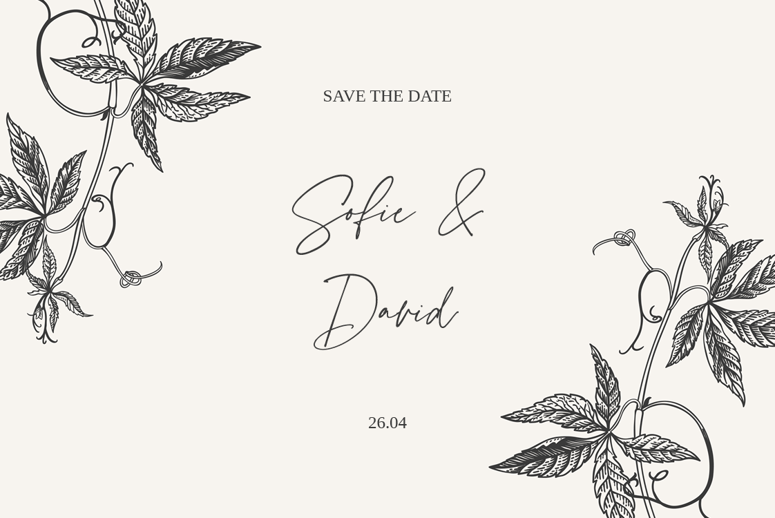 Save the date — Blek & blomst