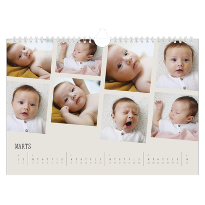 Fotokalender A4 — Dynamiske billeder [Marts]