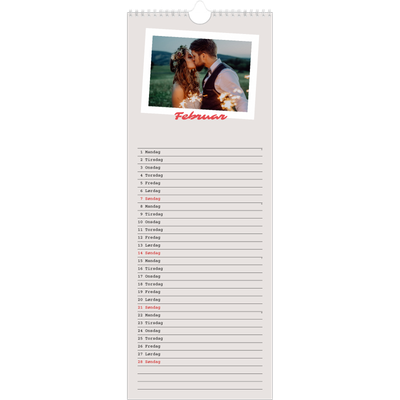 Køkkenkalender  — Signeret tryk [Februar]