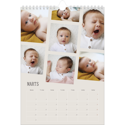 Fotokalender A4 (20 x 30 cm) — Dynamiske billeder [Marts]