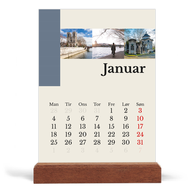 Staffeli kalender - stående  — Verdens seværdigheder [Januar]