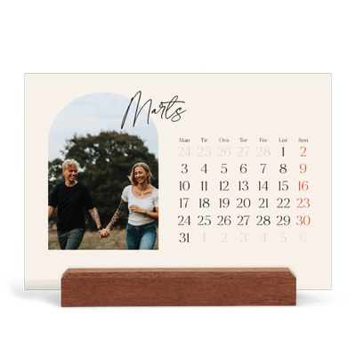 Staffeli kalender - liggende  — Buet billederamme [Marts]