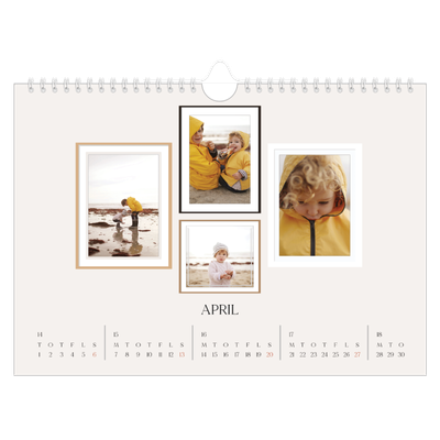 Fotokalender A4 — Billedvæg [April]