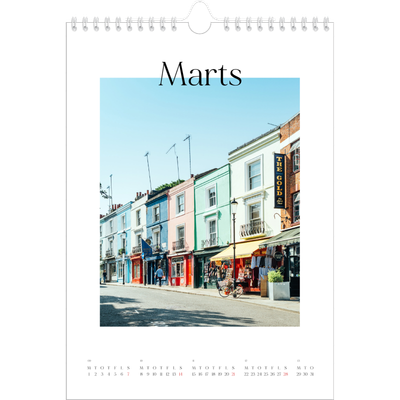 Fotokalender A4 (20 x 30 cm) — Min rejseskildring [Marts]