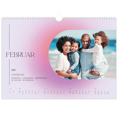 A3 Foto Kalender — Astrologi gradient [Februar]