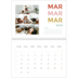 Fotokalender A4 dobbelt (30 x 40 cm) — Farverige fonter [Marts]