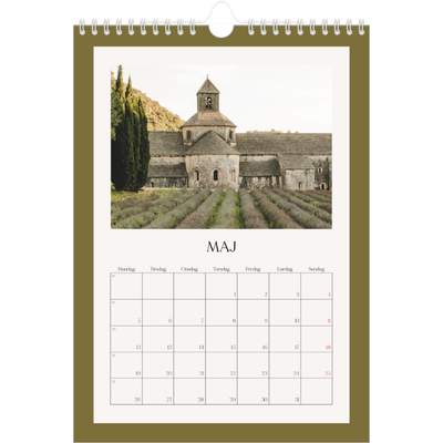 Fotokalender A4 (20 x 30 cm) — Klassiske farver [kalender forside]