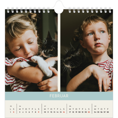 Årskalender kvadratisk — Pastel kapitler [Februar]