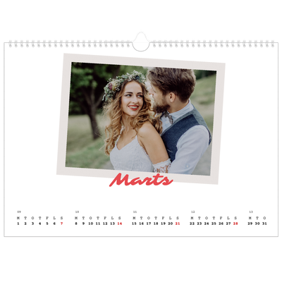 A3 Foto Kalender — Signeret tryk [Marts]