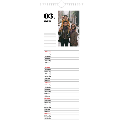 Køkkenkalender  — Serif og øjeblikke [Marts]