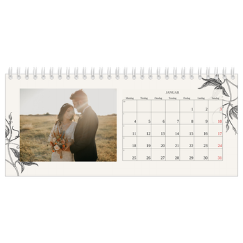 Bordkalender med foto — Blek & blomst