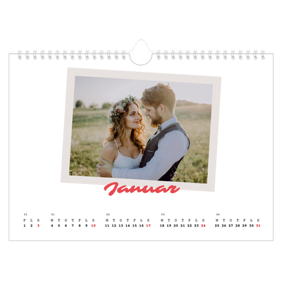 Fotokalender A4 — Signeret tryk [Januar]