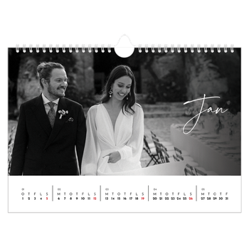 Fotokalender A4 — Elegant skrift