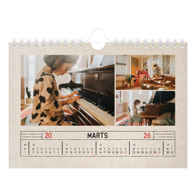 A5 Foto Kalender — Stempeleffekt [Marts]
