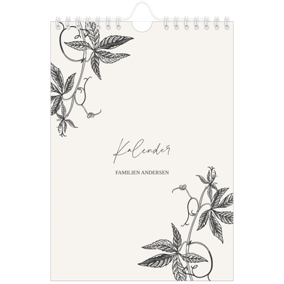 A5 Foto Kalender — Blek & blomst [kalender forside]
