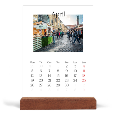 Staffeli kalender - stående  — Min rejseskildring [April]
