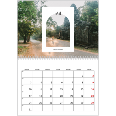 Fotokalender A4 dobbelt (30 x 40 cm) — Den åbne bue [Maj]
