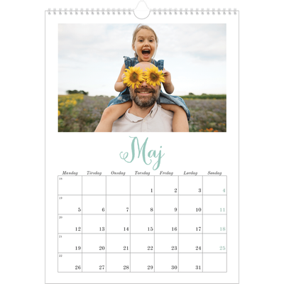 Årskalender A3 — Hej verden [kalender forside]