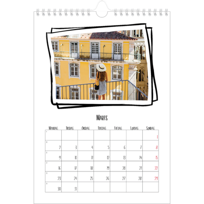 Fotokalender A4 (20 x 30 cm) — Albums øjeblik [Marts]