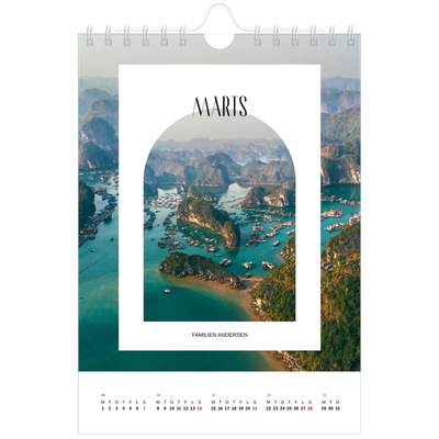A5 Foto Kalender — Den åbne bue [Marts]