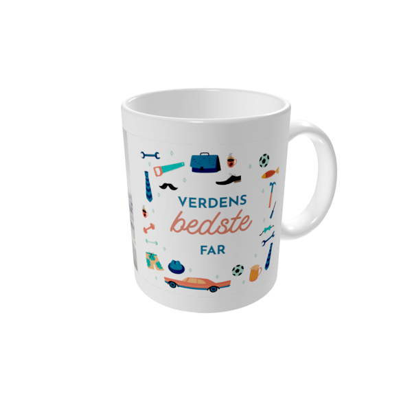 Krus med billede — Fars værktøjskasse