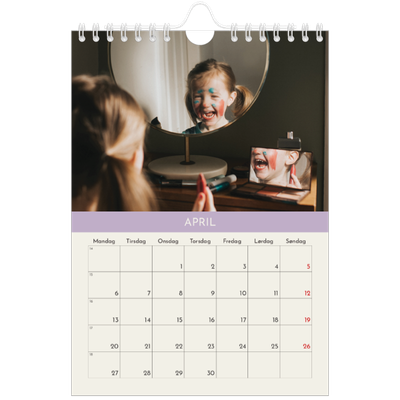 A5 Foto Kalender — Pastel kapitler [April]
