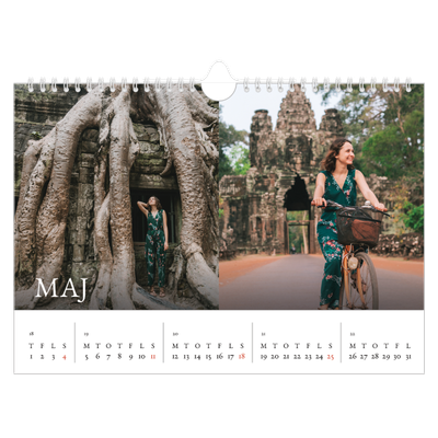 Fotokalender A4 — Simpel serif [kalender forside]