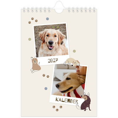 A5 Foto Kalender — Legesyg hvalp [kalender forside]