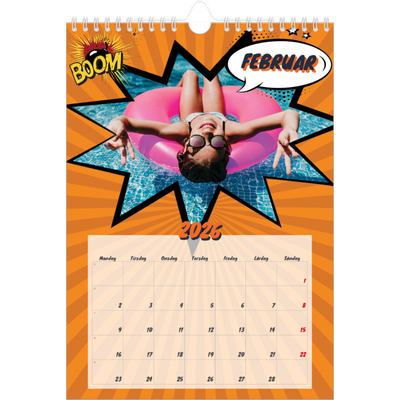 Fotokalender A4 (20 x 30 cm) — Tegneserie [Februar]