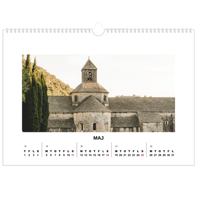 A3 Foto Kalender — Simpelt billede [kalender forside]