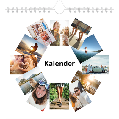 Årskalender kvadratisk — Billedgitter [kalender forside]