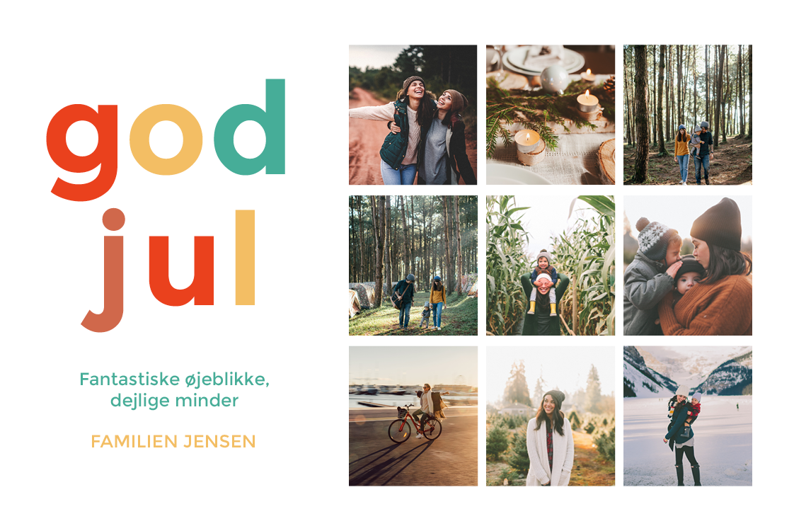 Kort — Glitrende jul