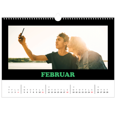 Fotokalender A4 — Sjov type [Marts]