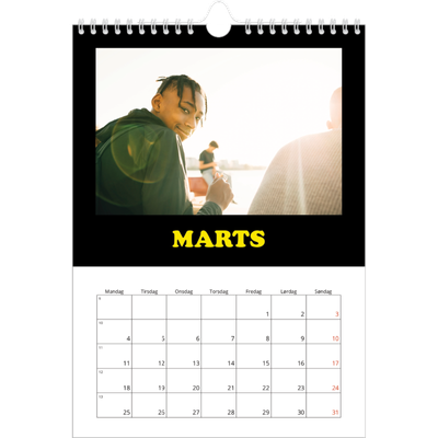 Fotokalender A4 (20 x 30 cm) — Sjov type [Marts]